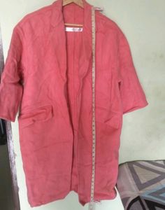 Coral Open Front Coat