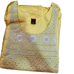 Yellow Embroidered Salwar Suit