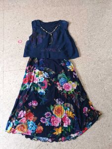 Floral Print One-Piece Set