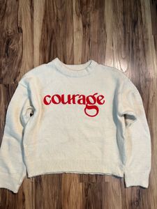 Courage Graphic Crewneck Sweater