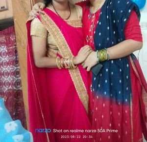 Beautiful Hajar Booti Saree With Stich Blouse