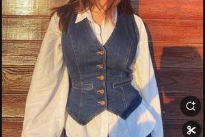 Classy Denim Corset Top With Back Belt Stretchable