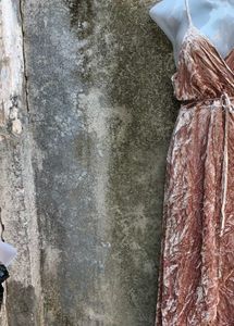 SEXY NUDE WRAP DRESS