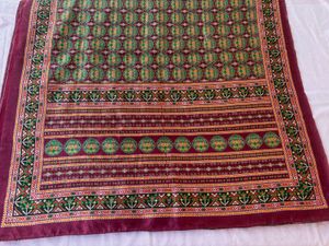 Regal Maroon Saree with Green&maroon Border