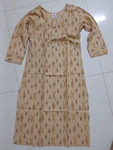 Printed Beige Kurta