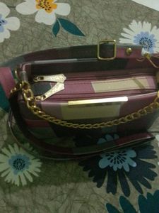 Checkered Chain Bag