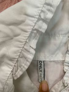 White Shirt With Blue Denim Top