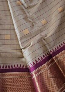 Silk Saree with Purple Border