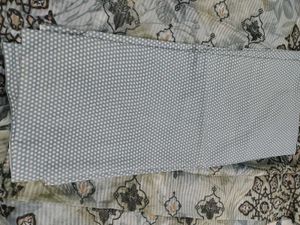 Elegant grey unstichted cotton suit for women