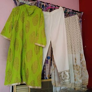 Green Kurti Set