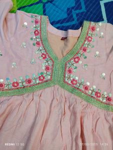 Alia Cut Peplum Top With Sharara