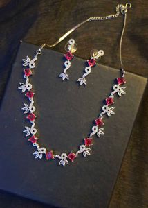 American Diamond Jewellery Set
