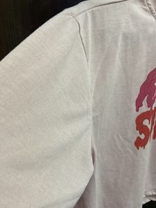 Baby Pink Printed Crop Top