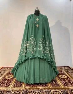 Georgette Gown With Fancy Dupatta