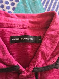 French Connection Pink Polo T-Shirt