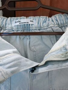 Light Wash Cargo Pants for women