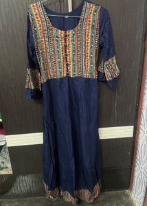 Blue Multi Anarkali Kurti