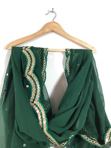 Dark Green Lehenga Choli Set (Women’s)