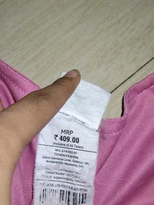 Elegant Pink V-Neck Blouse