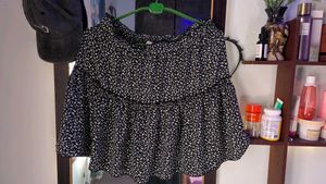 Floral Print Ruffle Top