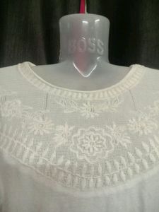 Zara Lace Eyelet Ruffle Top 💖