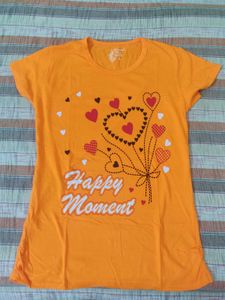 Orange Colour T Shirt For Women