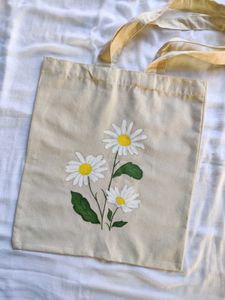 Daisy Hand Painted Tote Bag🌼🌿