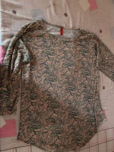 Patterned Long Sleeve Top