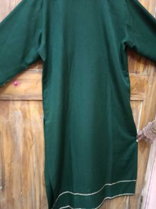 1-TimeUsed New Elegant Green Kurta Without Tag