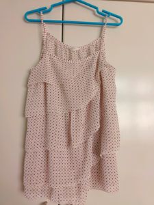 Stylish Ruffled Georgette Sleeveless Top