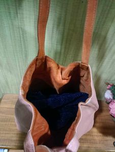 Imported Pink Leather Tote Bag
