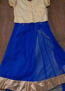 Beautiful Blue and Gold Embroidered Lehenga Choli