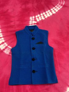Blue Nehru Vest