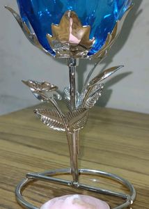 Blue Candle Holder (free Candle)