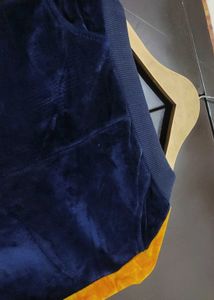 Navy Blue Velvet Winter Pajami For 3-4 Year Girl