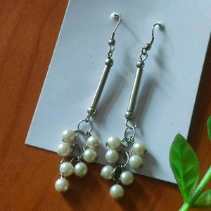 🆕 White Pearl Long Earrings