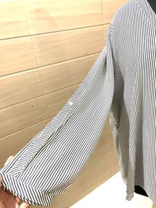 H&amp;M Oversized Striped V-Neck Top