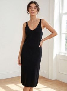 Black Slip Dress - Casual Style