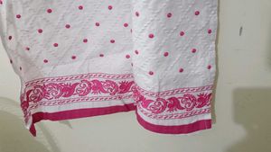 White &amp; Pink Kurta set