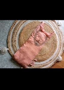 Peach motiwork Kurta