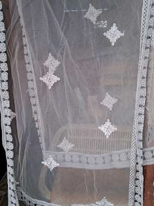 Net Work Heavy Gown With Dupatta