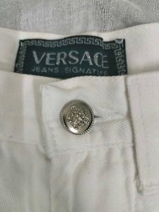 Versace white denim