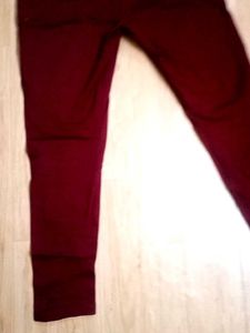 Burgundy Casual Pants