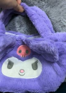 Kuromi Plush Small Tote Bag for kids