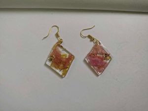 Floral Resin Drop Earrings