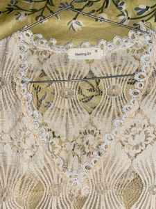A See Through Flared Dress For Women