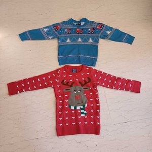 Max Cute Kids Christmas Sweaters-Set of 2 (Unisex)