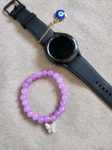 Butterfly Beaded Bracelet (Purple)