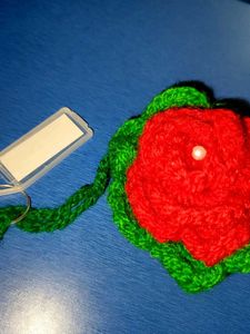 Crochet Flower Keychain
