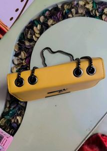 Yellow Chain Crossbody Bag